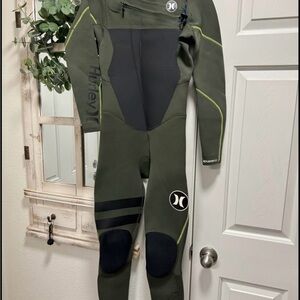 Hurley Kids One Piece Wetsuit - Green and Black